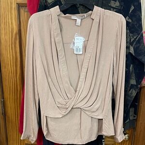 New! Forever 21 Beige Textured Blouse